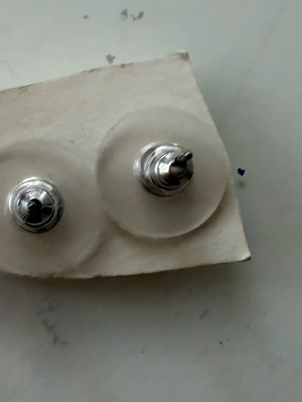 Silver Frog Stud Earrings with Green Gem Details - Kids Accessories